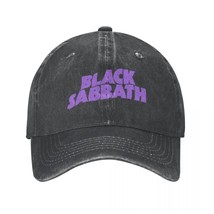 Black Sabbathe Music Baseball Caps Casual  Washed  Headwear Unisex Outdoor Worko - £85.51 GBP