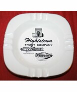 Vintage HIGHTSTOWN TRUST COMPANY New Jersey Porcelain GEIGER BROS ASHTRA... - $463.36 MXN