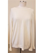 Talbots Long Sleeve Pullover Sweater Sz- XL White Lamb’s Wool/Nylon - £23.51 GBP