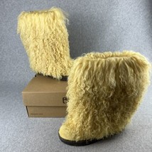 Bearpaw Boots Boetis Plush Hair Curly Lamb Fur Size 6 Women - £102.81 GBP