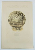 Antique 1870s Engraving Print from The Aldine Spring Scene Couple Trees ... - £47.27 GBP
