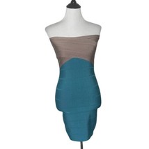 BEBE Bodycon Short Dress Bandage Halter Fitted Back Zipper Detail Women Size S - £21.70 GBP