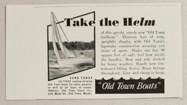 1940 Print Ad Old Town Lapstrake Sailboats Old Town,Maine - £8.04 GBP