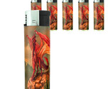 Butane Electronic Lighter Set of 5 Dragon Design-003 Custom Myths - £12.62 GBP