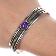 6.75&quot; AB Navajo 14k/Sterling Sugilite cuff bracelet - $321.75