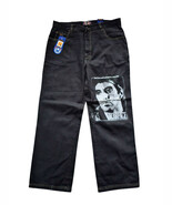 Vintage Scarface Y2K BAGGY Black Denim Jeans 40x33 DTEK Jeans NWT Rare - $97.72 CAD