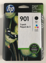 HP 901 Black &amp; HP 901 Tri-Color Cartridge CN069FN CC653AN &amp; CC656AN Foil Packs - £22.79 GBP