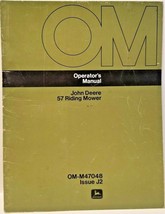 John Deere Operators Manual 57 RIDING MOWERS OM-M47048 - $12.62