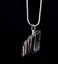 black tourmaline natural  pendant deflact negativity with 22&#39;&#39; chain # 6305 - £14.93 GBP