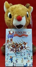 Kohl&#39;s Care Rudolph The Red Nosed Reindeer Plush And Book Christmas Story - $9.89