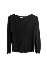 Gentle Fawn Womens Sweater Tucker Black Pullover V Neck Slouchy Knit Size Xs - £19.13 GBP