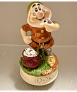 Vintage Schmid Walt Disney Productions &quot;Doc&quot; Rotating Music Box Figurine - $46.66 CAD