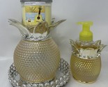 New Bath &amp; Body Works~3 Wick Pineapple Candle Holder + Foaming Hand Soap... - £82.35 GBP