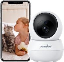 Security Camera Indoor Wireless for Pet 2K Cameras for Home Security with Phone  - £45.73 GBP