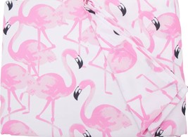 Printed Fabric Outdoor Tablecloth w/Umbrella Hole,60x84&quot;Oblong,PINK FLAM... - £23.64 GBP