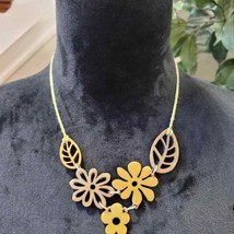 COOKIE LEE Womens Yellow Gold Charms Flower with Lobster Clasp Pendant Necklace - $22.00