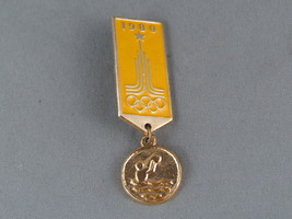 Vintage Summer Olympic Games Pin - Moscow 1980 Water Polo Event - Medall... - $15.00