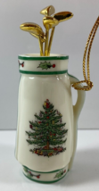 SPODE 3 in Christmas Tree Porcelain Ornament GOLF BAG with Clubs - $17.81