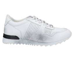 Baldinini Men&#39; Italy  White Leather Sneakers Shoes  Sz US 12 EU 45 - $167.07
