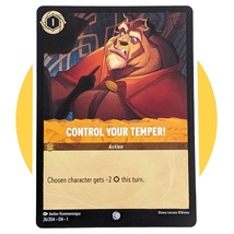 The First Chapter Disney Lorcana Card: Beast Control Your Temper 26/204 - £2.26 GBP