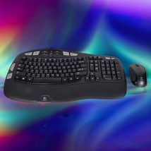 Logitech Wireless Keyboard &amp; Mouse Combo K350 + M510 Ergonomic Wave Desi... - $59.27