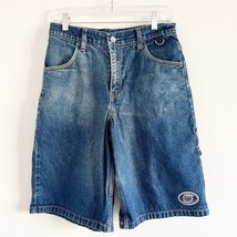 Vintage Levi’s L2 Blue Denim Jean Shorts 90s L 14 Pockets Streetwear Hip Hop Kid - £25.57 GBP
