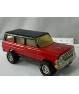 Vintage TONKA CHEROKEE CHIEF JEEP  9&quot; inch Red &amp; Black Pressed Steel VTG... - £122.13 GBP