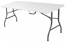 Cosco Deluxe 6 foot x 30 inch Fold-In-Table Blow Molded Folding White Table - $60.00