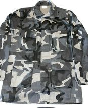 BDU WOODLAND GRAY &amp; BLACK CAMOUFLAGE JACKET EXTRA SMALL BLACK NIGHT OPS ... - $27.40