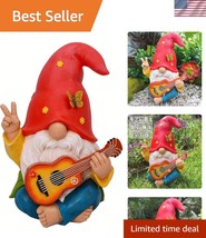 Whimsical 9.25&#39;&#39; Funny Garden Gnome - Durable Resin Outdoor Sculpture - $48.00