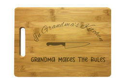Grandma&#39;s Kitchen Engraved Cutting Board - Bamboo or Maple - mom grandma gift - £28.05 GBP+