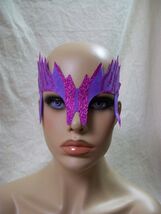 Sexy Purple Flaming Eye Mask Glitter Roleplay Fantasy Superhero Hawkeye ... - $12.41 CAD