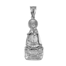 Sterling Silver Our Lady of Cobre Pendant (Small-1.5&quot;) - £23.44 GBP