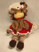 STRAWBERRY Shortcake  hand made Crochet Knit Blanket Doll 16 Inch yarn - £13.70 GBP