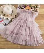 Girls Children Toddler Ruffle Sleeveless Princess Party Ceremony Prom La... - £15.18 GBP