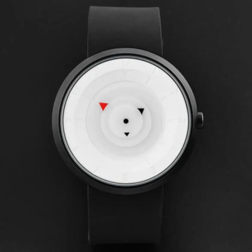 Creative Watches Men Big Dial Sport Watches Black Silicone Quartz Wristw... - $17.76