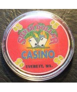 (1) $5. Silver Dollar Casino Chip - Everett, Washington - 2005 - $10.54 CAD