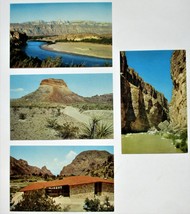 (4) Vintage BIG BEND NATIONAL PARK, TEXAS Mirro-Krome Postcards H.S. CRO... - $17.99