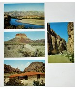 (4) Vintage BIG BEND NATIONAL PARK, TEXAS Mirro-Krome Postcards H.S. CRO... - $340.52 MXN