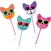 Giant Cat and Dog Face Topper Pens Birthday Party Favor Supplies 8 Per P... - $111.15 MXN