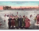 Bathing Beauties Waiting for Company at BeachAtlantic CIty NJ DB Postcar... - $3.91