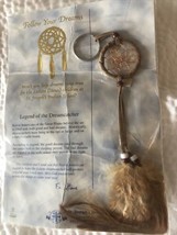 St.Joseph&#39;s Indian Schol Keychain dreamcatcher feathers Beads&quot;Follow You... - $23.00