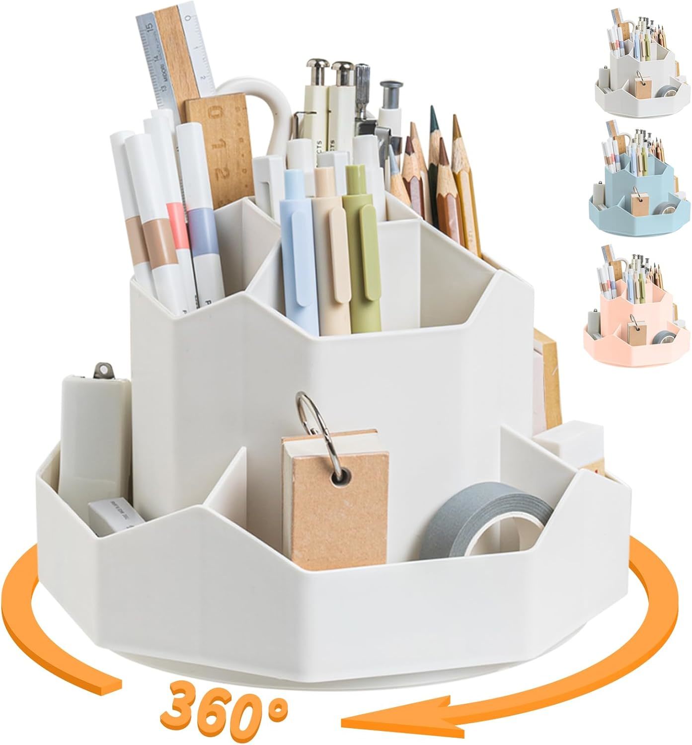 This Desk Organizer Features Nine 360-Degree Rotating Slots, A Cute Penc... - $41.94