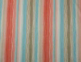 P Kaufmann Waterfall Malibu Pink Blue Stripe Multiuse Fabric By The Yard 54"W - $9.74