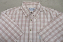 Columbia Shirt Men&#39;s Multicolor Plaid Short Sleeve Button Up Pocket Adul... - $12.16