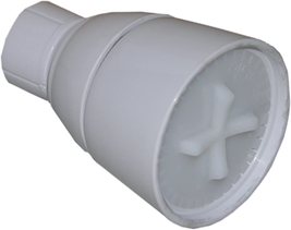 08-2241 Shower Head with Adjustable Spray Plastic Body, White Plastic - £9.48 GBP