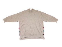 PHILOSOPHY Sweater NWT’s Sz 2X Oatmeal Heather Popover Side Buttons Oversized - £14.94 GBP