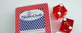 Single Deck Used in Casino Playing Cards - Monte Carlo + Monte Carlo Dice - £14.53 GBP