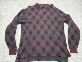 Vintage Polo Ralph Lauren Shirt Mens L Argyle Long Sleeve Polo Made in U... - $20.69