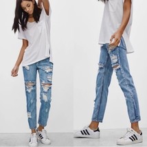 One Teaspoon Awesome Baggies Destroyed Relaxed Fit Boyfriend Blue Jeans ... - £35.13 GBP